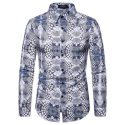 fashion men’s shirt blouse long sleeve casual 3d printing colorful business slim fit streetwear shirts men camisas hombre