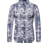 fashion men’s shirt blouse long sleeve casual 3d printing colorful business slim fit streetwear shirts men camisas hombre