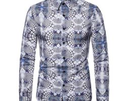 fashion men’s shirt blouse long sleeve casual 3d printing colorful business slim fit streetwear shirts men camisas hombre