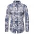 fashion men’s shirt blouse long sleeve casual 3d printing colorful business slim fit streetwear shirts men camisas hombre