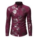 fashion men’s shirts long sleeve painting large size casual blouse shirts male t-shirt men shirt chemise homme