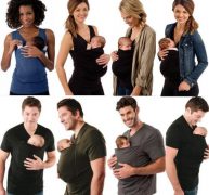 fashion women men t-shirt mother father kangaroo vest parenting child baby t-shirts