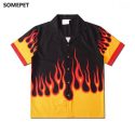 flame shirt men vintage street men’s shirt summer hawaiian man clothing1