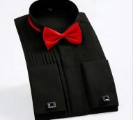 french style men wedding shirts 2021 new summer long sleeve party banquet mens shirts casual brand tuxedo men shirt black