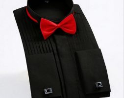 french style men wedding shirts 2021 new summer long sleeve party banquet mens shirts casual brand tuxedo men shirt black
