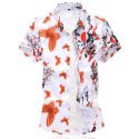 hawaiian mens shirts floral mens dress shirts short-sleeved blouse clothing beach style summer