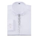 hidden button placket men dress shirt non-iron solid long sleeve male regular fit pocketless business formal shirts