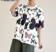 incerun men floral shirts short sleeve lapel printed blusas hawaiian summer vacation blouse ethnic loose streetwear camisa s-3xl