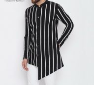 incerun men irregular shirt long sleeve stand collar chic casual streetwear 2020 kurtas fashion mens muslim kaftan camisa