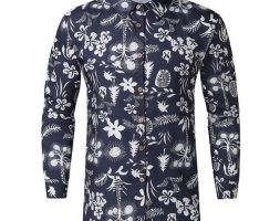 kancoold men casual shirts new fashion printed men’s shirt long sleeve slim fit single breasted business button shirt dec18