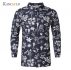 kancoold men casual shirts new fashion printed men’s shirt long sleeve slim fit single breasted business button shirt dec18