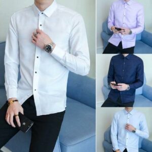 luxury new fashion mens slim fit shirt long sleeve dress shirts casual shirts