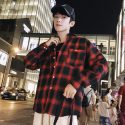 m-3xl men plaid shirt camisas social 2020 autumn men’s fashion plaid long-sleeved shirt male button down casual check xxxl