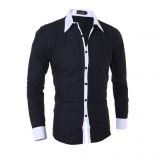 markyi casual shirts 2020 new brand striped patched long sleeve mens dress shirts plus size 2xl