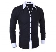 markyi casual shirts 2020 new brand striped patched long sleeve mens dress shirts plus size 2xl
