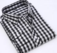 men casual shirts plaid long sleeve shirt spring autumn 100% cotton turn-down collor slim fit comfortable shirts