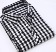 men casual shirts plaid long sleeve shirt spring autumn 100% cotton turn-down collor slim fit comfortable shirts