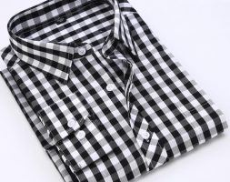 men casual shirts plaid long sleeve shirt spring autumn 100% cotton turn-down collor slim fit comfortable shirts