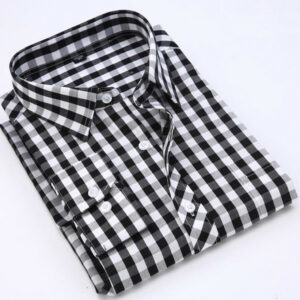 men casual shirts plaid long sleeve shirt spring autumn 100% cotton turn-down collor slim fit comfortable shirts