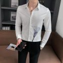 men dress shirts fashion 2021 long sleeve casual white shirts for men clothing all match slim fit club prom tuxedo 3xl