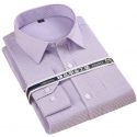 men dress shirts plus size long sleeve asian size business male casual striped pure color boutique shirts wholesale