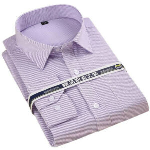 men dress shirts plus size long sleeve asian size business male casual striped pure color boutique shirts wholesale