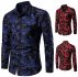 men fashion shirt men 2020 spring new long sleeve shirt casual turn-down collar youth club style printed slim
