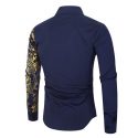 men luxury shirt slim long sleeve printing casual front button for autumn travel -opk