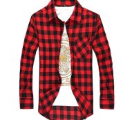 men plaid shirt camisas social 2021 autumn men’s fashion plaid long-sleeved shirt male button down casual check