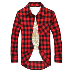 men plaid shirt camisas social 2021 autumn men's fashion plaid long-sleeved shirt male button down casual check