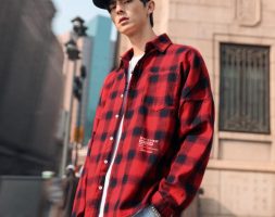 men plaid shirts man streetwear shirts male white red black plaid long sleeve shirt casual shirt korean style 2020 fashion