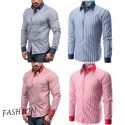 men shirts europe size new arrivals slim fit male shirt solid long sleeve british style cotton men’s shirt