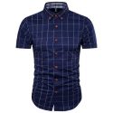 men short sleeve shirt male shirts brand 2020 mens plaid shirt casual dress shirts hawaiian camisa social masculina plus size