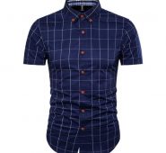 men short sleeve shirt male shirts brand 2020 mens plaid shirt casual dress shirts hawaiian camisa social masculina plus size