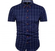 men short sleeve shirt male shirts brand 2020 mens plaid shirt casual dress shirts hawaiian camisa social masculina plus size