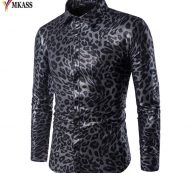 men snakeskin pattern shirts brand new mens dress shirts long sleeve slim casual social male clothes chemise homme