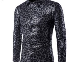 men snakeskin pattern shirts brand new mens dress shirts long sleeve slim casual social male clothes chemise homme