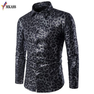 men snakeskin pattern shirts brand new mens dress shirts long sleeve slim casual social male clothes chemise homme