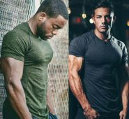 men t shirts summer sports running tees mens clothing short sleeve casual o neck cotton fitness tshirt sportwear