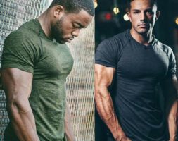 men t shirts summer sports running tees mens clothing short sleeve casual o neck cotton fitness tshirt sportwear