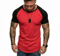 men tee shirt slim fit o neck short sleeve muscle sports compression breathable mens short sleeve t shirts new