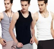 men vest shirts summer crew neck sleeveless casual gym sports slim fit vest tank solid color t-shirt plus size l-3xl