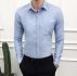 men wedding shirt long sleeve men dress shirts man business party solid casual shirt work wear slim male m-5xl