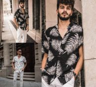 mens beach shirt tropical summer short sleeve shirt men brand clothing casual loose cotton button down shirts plus size