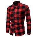 men’s casual shirts autumn male fashion stuffed shirt chess long sleeve