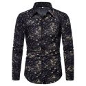 men’s casual shirts shirt fashion leisure slim flower long sleeve men’s fattening oversize 7vf9 0kmu