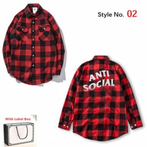 mens casual shirts women long sleeve shirts letter printed letter printing hip hop style clothes with label box