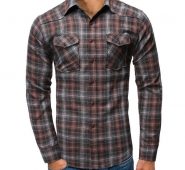 mens dress shirts cotton sanding slim fit cotton 65% casual double pockets social men’s shirts blouse plus size new