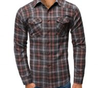 mens dress shirts cotton sanding slim fit cotton 65% casual double pockets social men’s shirts blouse plus size new