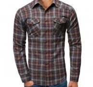 mens dress shirts cotton sanding slim fit cotton 65% casual double pockets social men’s shirts blouse plus size new